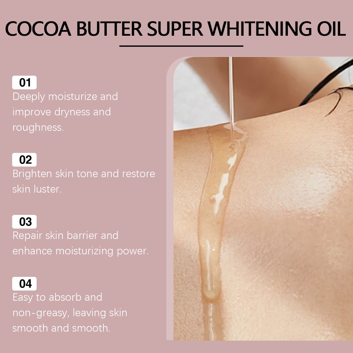 Cocoa Body Oil - Hydrating & Firming Skin Care Treatment - 100ml