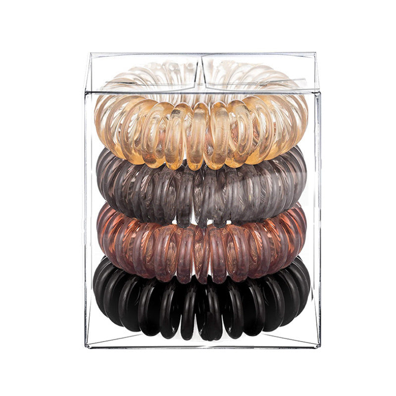 Multi-Color Hair Rope for Women - Flexible Hair Accessory, Set of 4