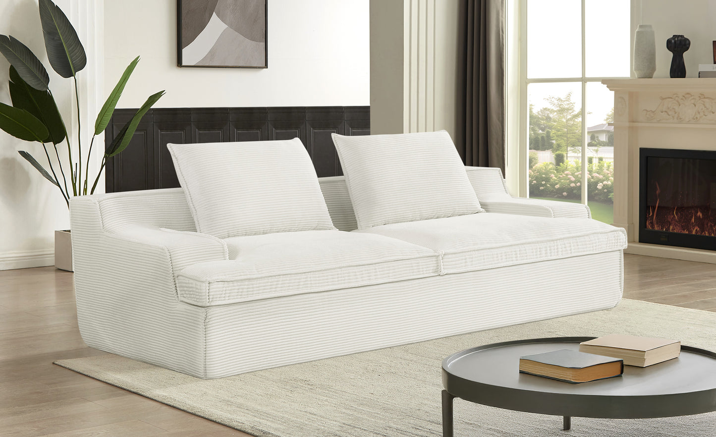 Nimbus Oversized Full Foam 4 Seater Couch For Living Room Upholstered