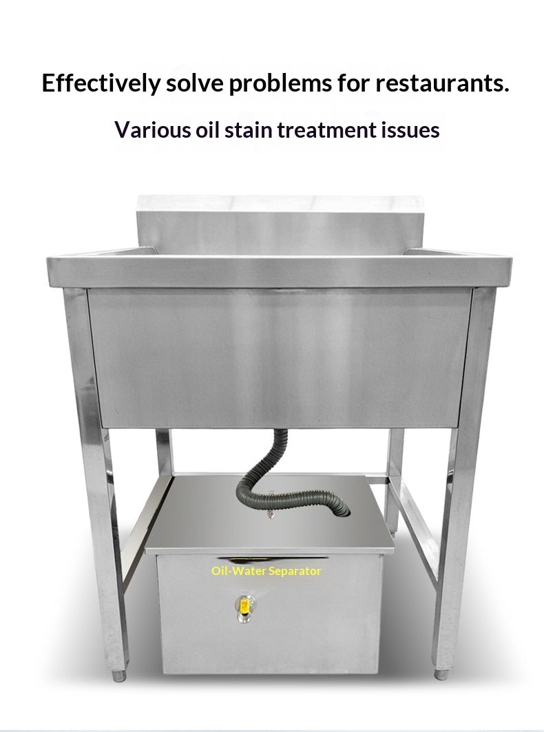 Stainless Steel Oil-Water Separator 800x400x400mm for Kitchen & Catering