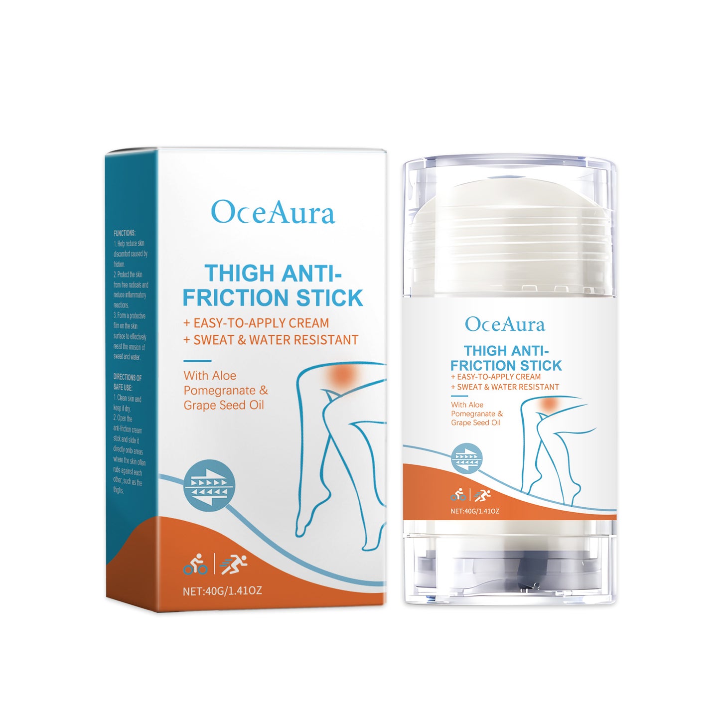 Anti-Friction Body Balm Stick with Aloe Vera and Pomegranate - Multiple Sizes