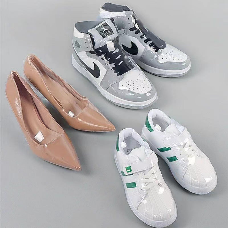 Heat-Shrink Shoe Storage Bags Moisture-Proof Dust-Proof Airtight Clear PVC Pack of 100