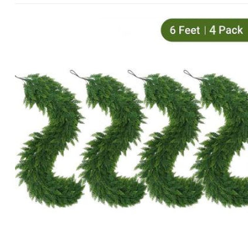 Thickened Cedar Rattan Christmas Decorations Pine and Cypress Set