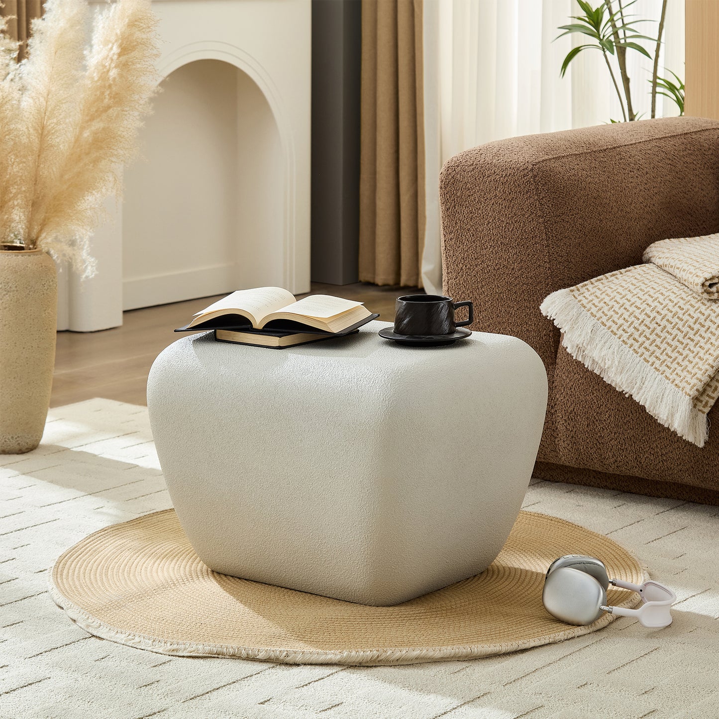 Modern Accent Coffee Table For Small Living Room, Unique