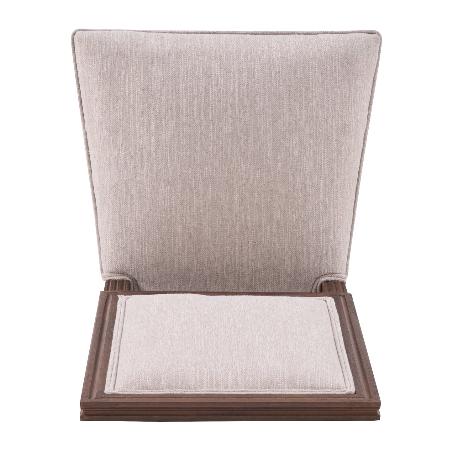 French Country Dining Chairs - Upholstered Cane Backrest, Set of 2
