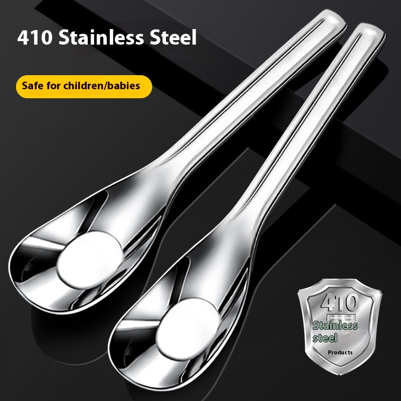 Stainless Steel Baby Feeding Spoon Household Soup Spoon - Multiple Sizes