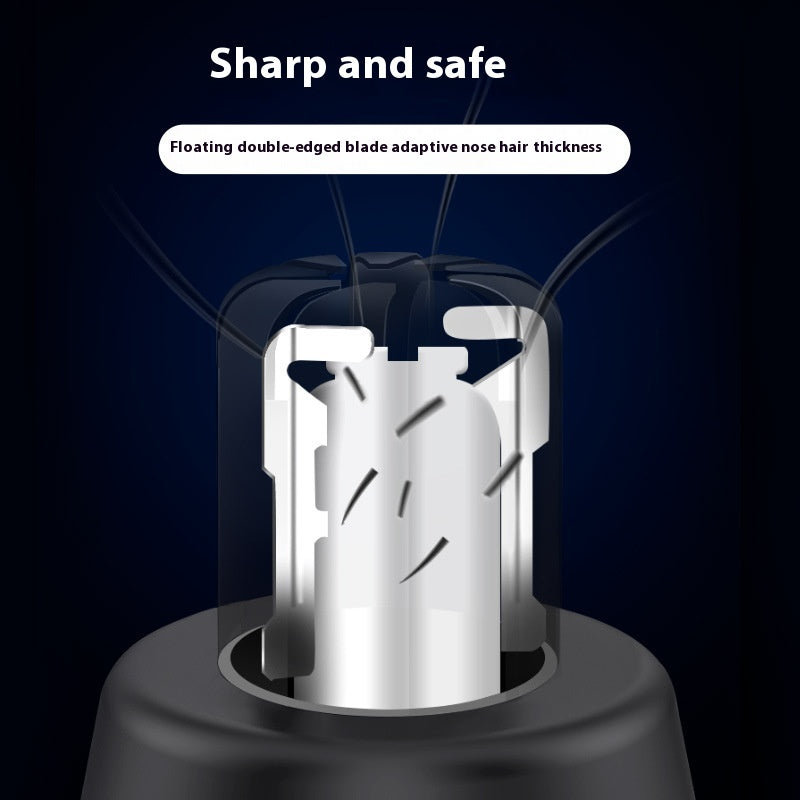 Men's Electric Nose Hair Trimmer with LED Digital Display - Rechargeable