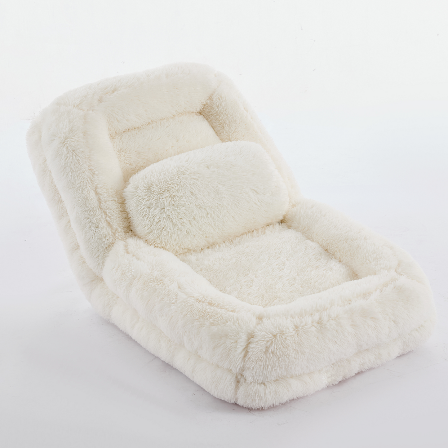 5-Position Adjustable Human Dog Bed & Lazy Sofa - Beige