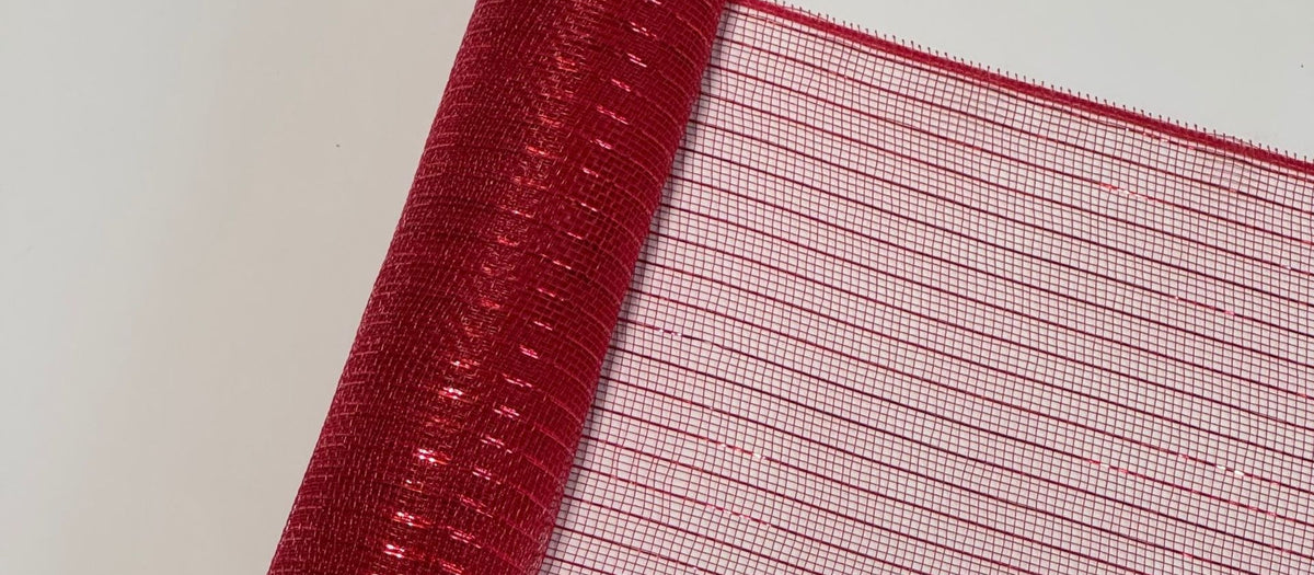 Christmas Tree Decoration Ribbons Mesh Bow Pendants Set for Holiday Decor - 26cm x 10 Yards