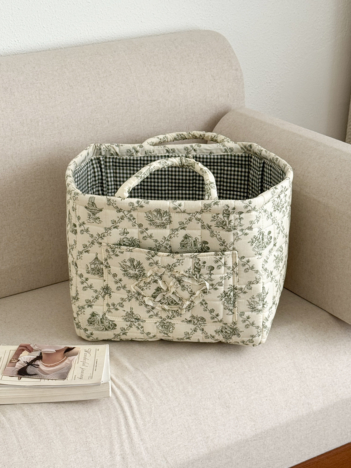 Premium Portable Flower-Design Laundry Basket - Multi-Color Home Storage