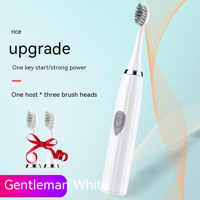 Rechargeable Waterproof Electric Toothbrush with 3 Brush Heads