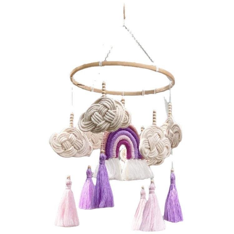 Nordic Style Baby Room Handwoven Pendant Light - Cotton Hanging Lamp