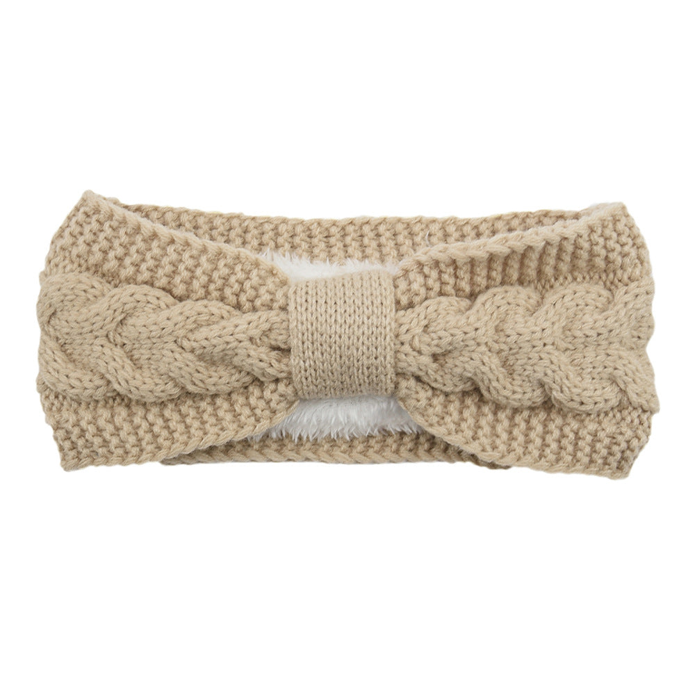 Fleece Knitted Headband Twist Bow – Multiple Colors