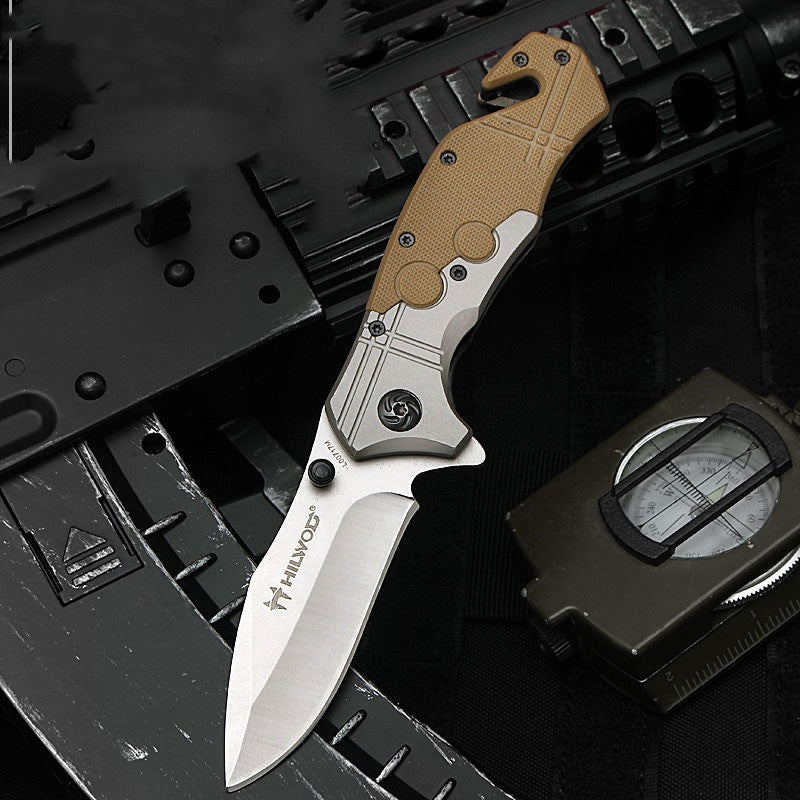 Self-Defense Folding Knife with High Hardness Blade, Portable Outdoor Knife