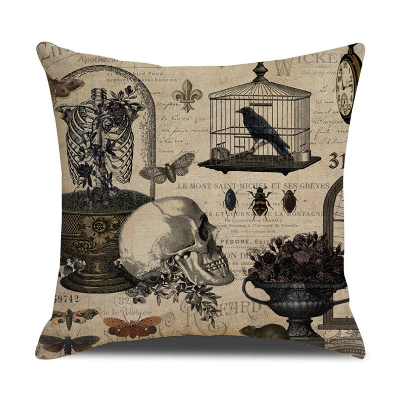 Halloween Skull Digital Printing Pillowcase - Home Decor Bedding 45x45cm