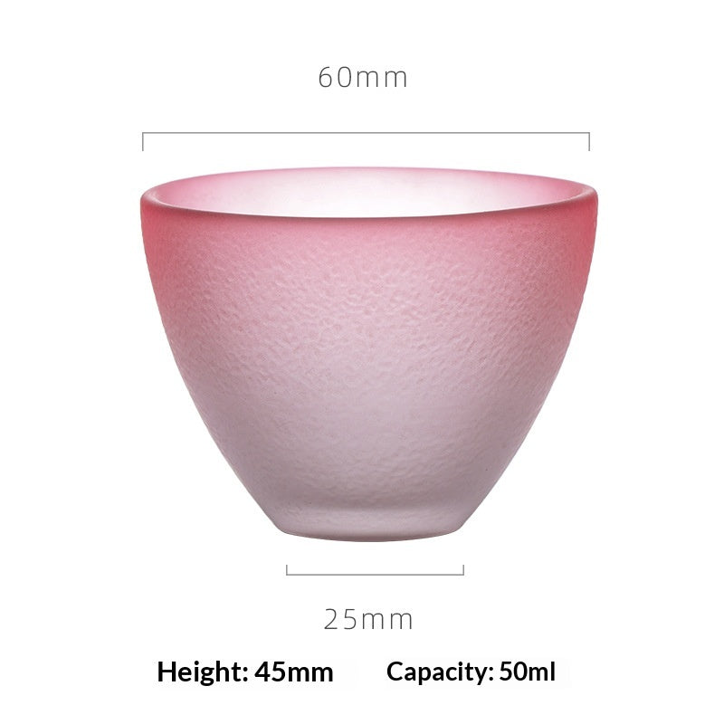 Ceramic Sake Set with Cups and Bottle - Frosted Pink Minimalist Drinkware