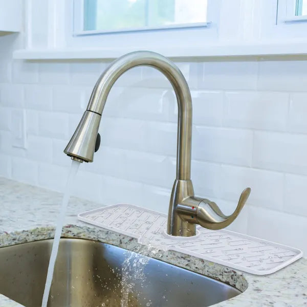 Silicone Faucet Mat - Kitchen Sink Splash Guard Drying Pad