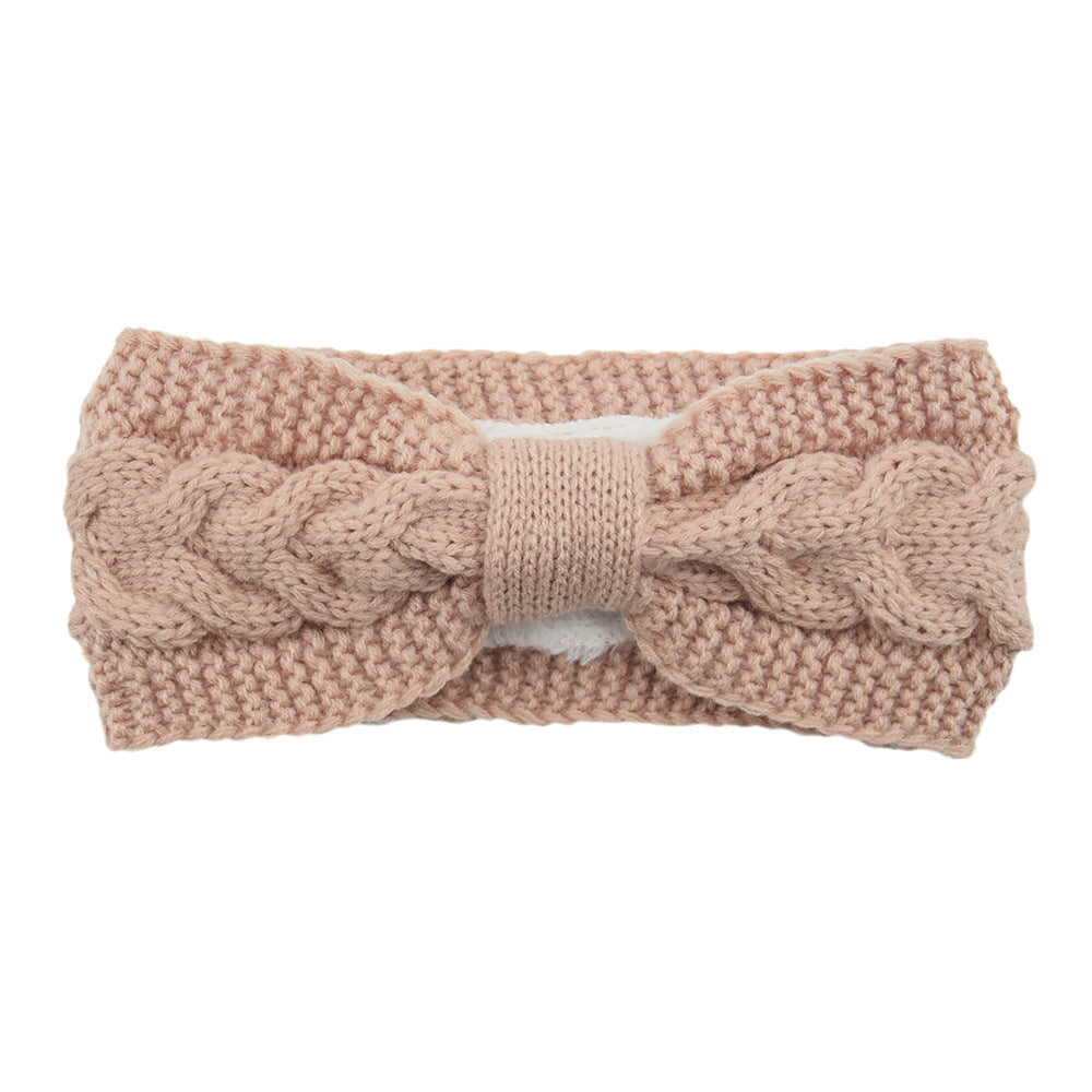 Fleece Knitted Headband Twist Bow – Multiple Colors