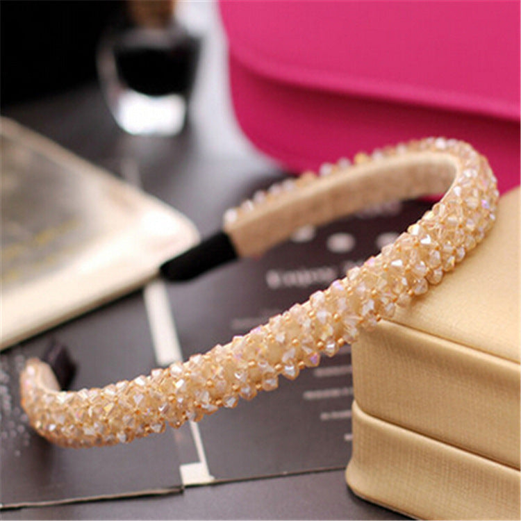 Women's Crystal Beaded Hair Hoop Headwear | Fashion Hair Accessory