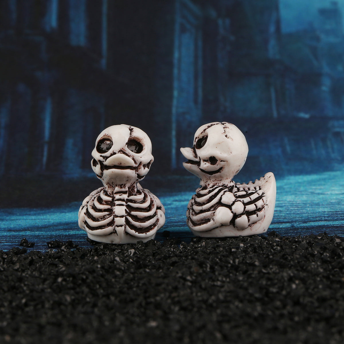 Halloween Ghost Duck Decoration Set - Resin Festive Party Decor