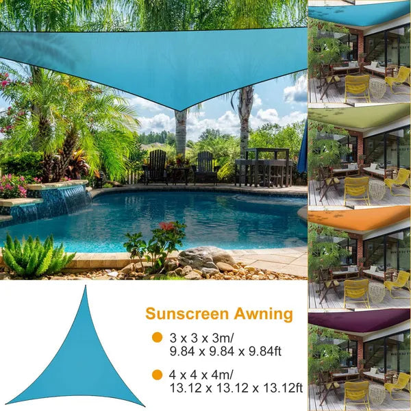 Triangle Shade Sail Canopy - Waterproof Outdoor Patio Cover