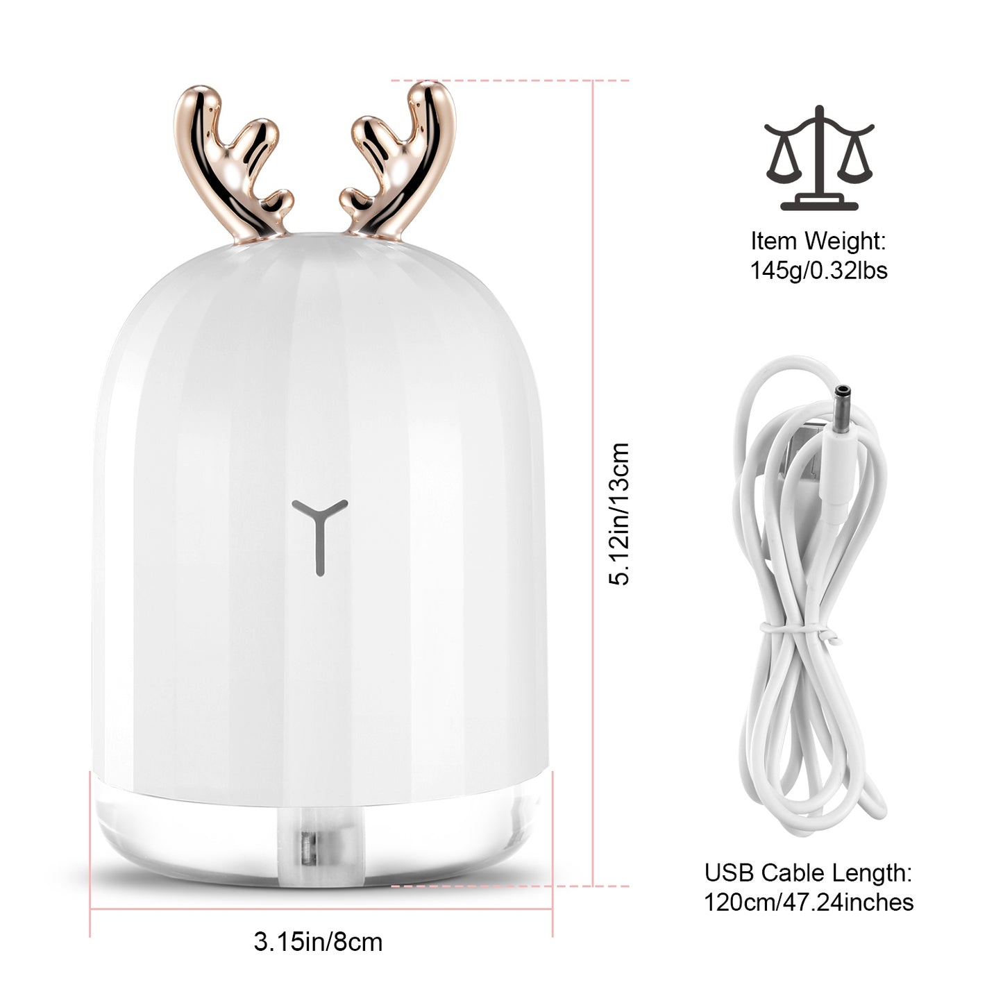 Ultrasonic Air Humidifier with 7 Color Breathing Lights, Auto Shut-Off for Home Office Yoga