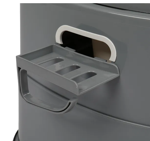 Portable Toilet with Non-Slip Mat - Grey Outdoor Solution