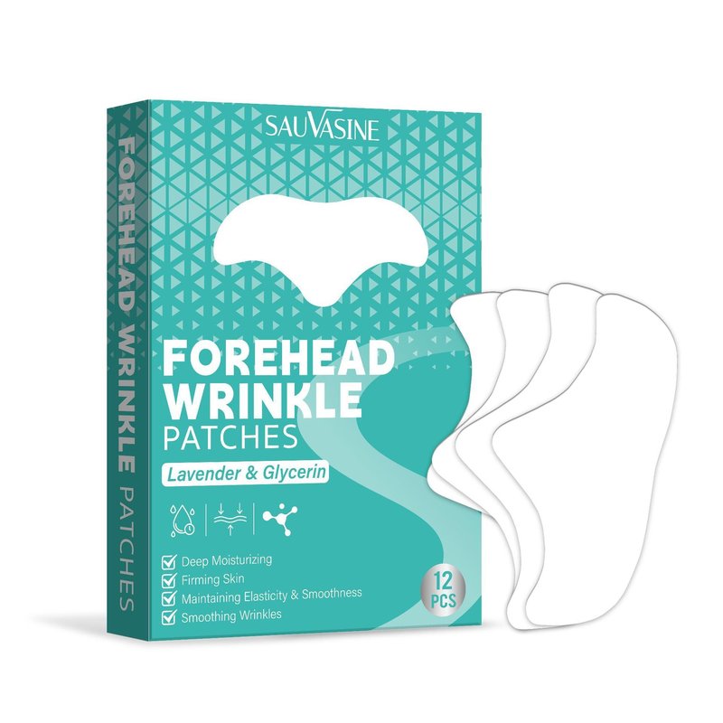 Forehead Wrinkle Stickers - Fine Lines Reduction Patches, 12 Pack