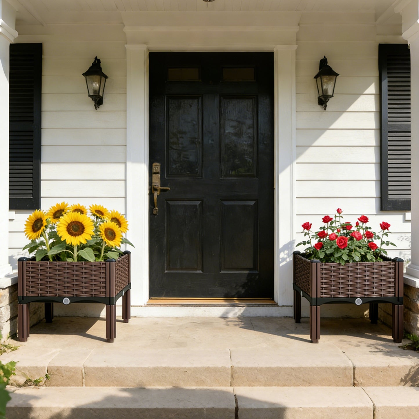Outdoor Raised Garden Bed with Legs and Self-Watering System - Multiple Sizes