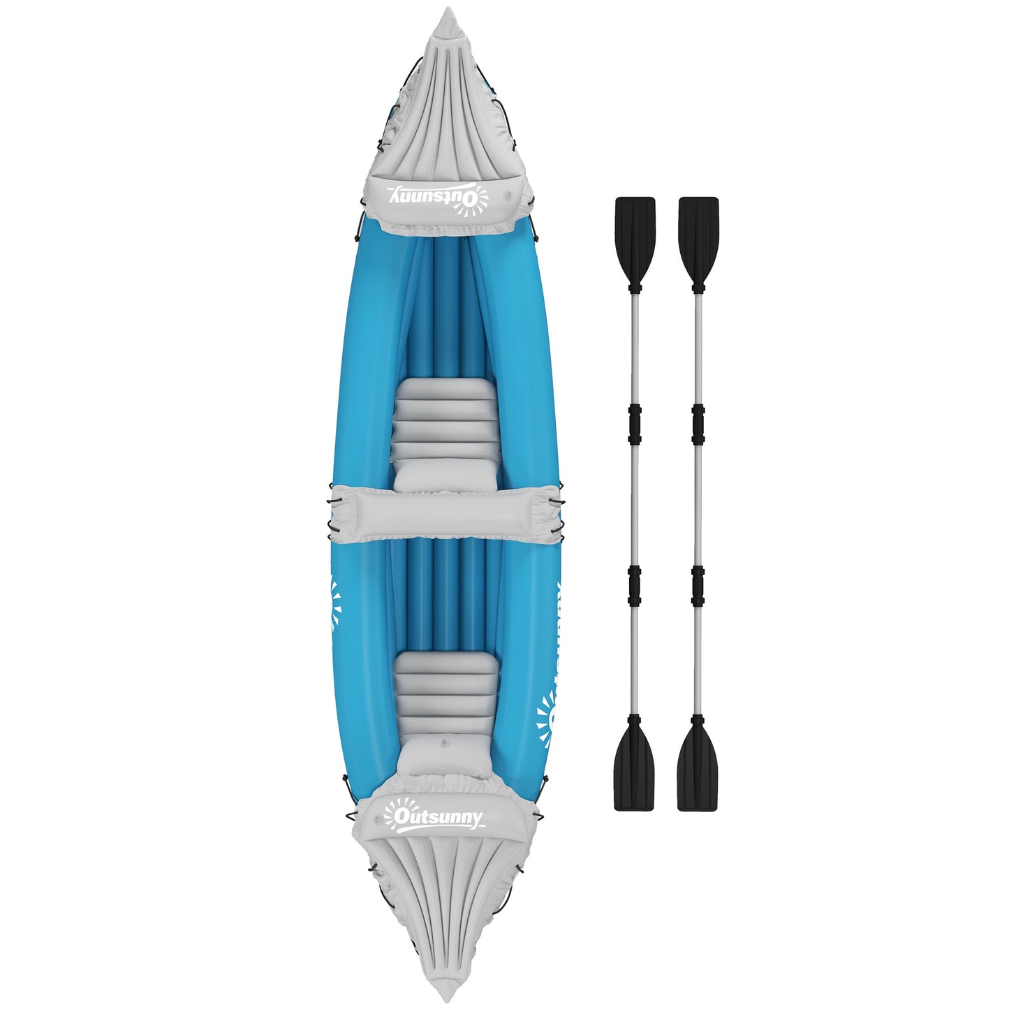 2-Person Inflatable Kayak with Paddles and Repair Kit - Blue