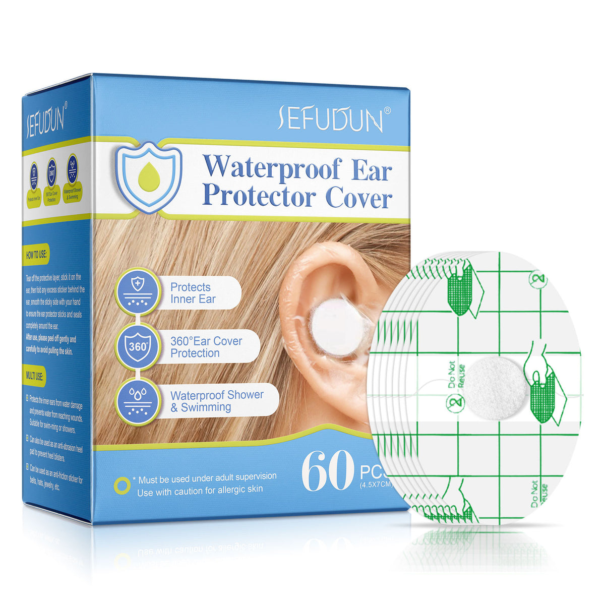 Waterproof Ear Protectors for Kids Swimming & Bathing
