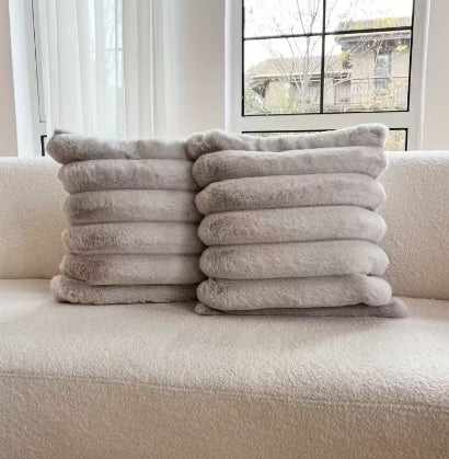 Large Plush Pillowcase Solid Color Cushion Cover Sofa Decor 45x45cm