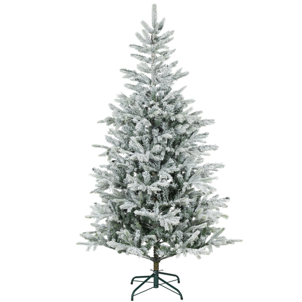 Full Spruce Christmas Tree - 72" Tall, Green & White
