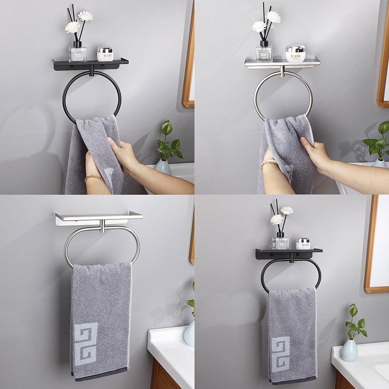 Stainless Steel Towel Ring | Bathroom Wall Mount Holder & Storage