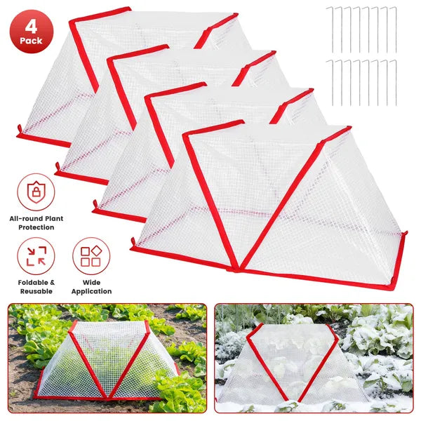 Garden Row Accelerator Plant Covers - 4 Pack for Frost Protection