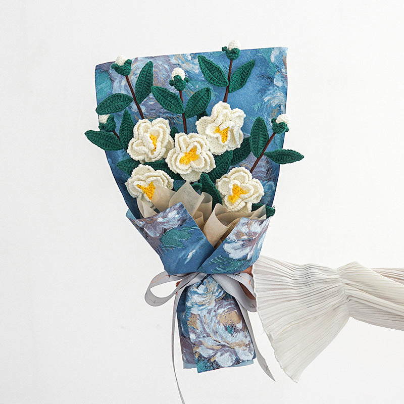 Artificial Flower Bouquet - Camellia Handmade Dried Flower Decor