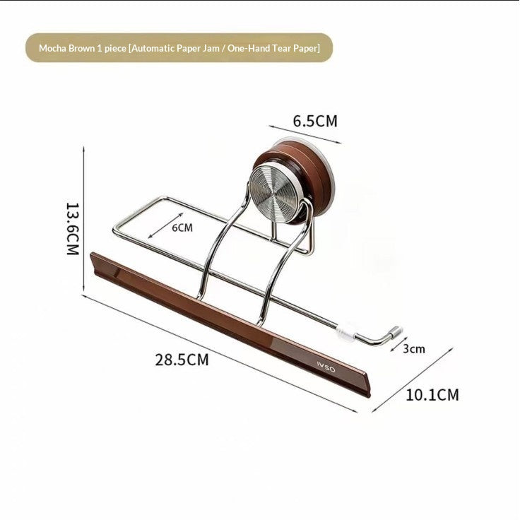 Punch-Free Kitchen Paper Towel Holder - Suction Cup Wall Mount, No Drilling