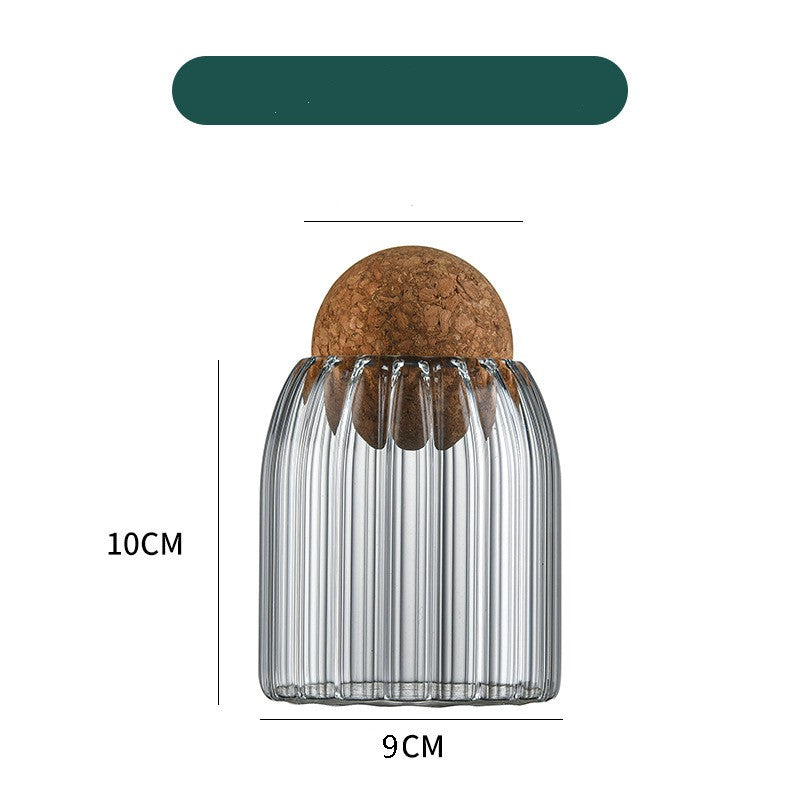 Cork Sealed Glass Storage Bottle 500ml, 800ml, 1200ml - Home Kitchen