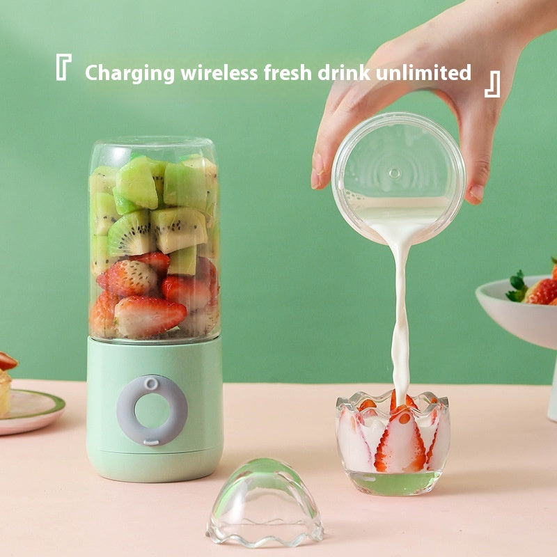 Portable Wireless Juicer with 6 Blades - Mini Electric Fruit Blender