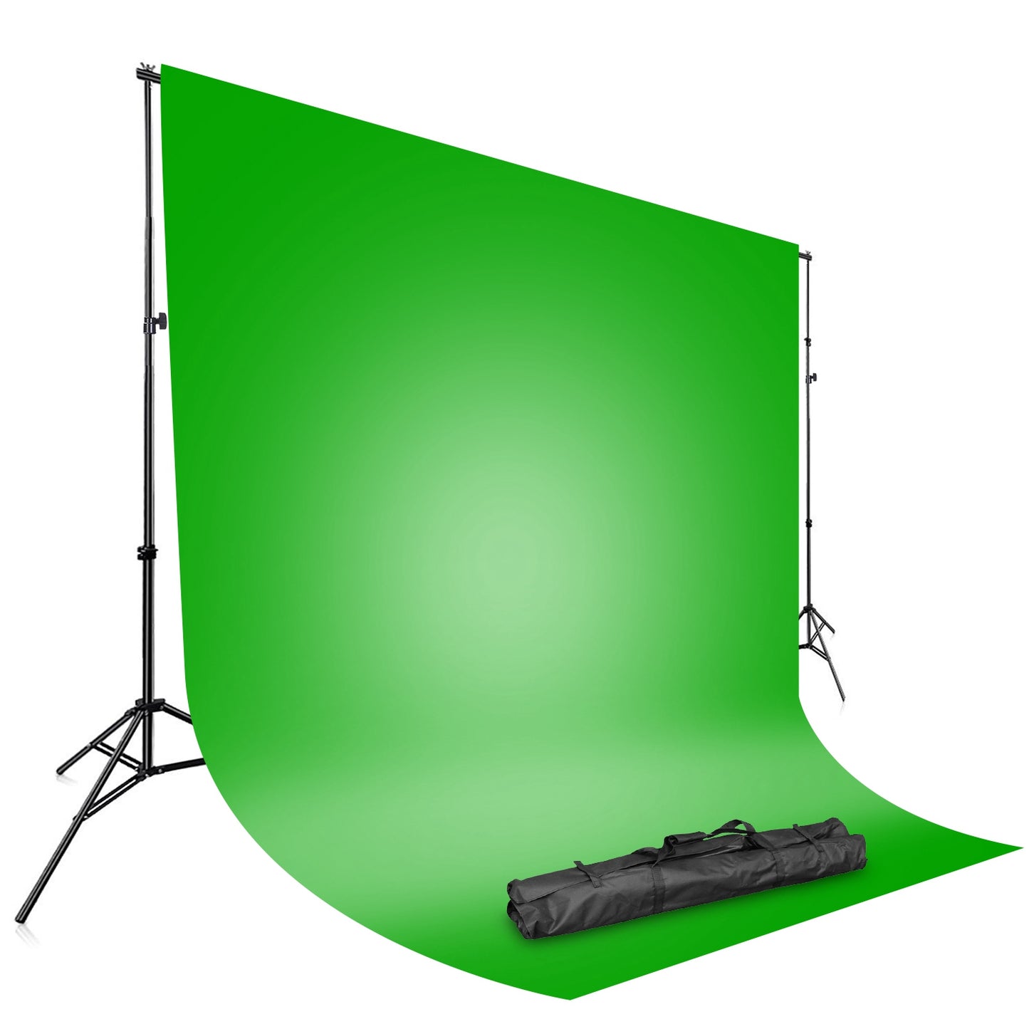 Adjustable Photography Backdrop Stand Set with Carrying Bag - Black