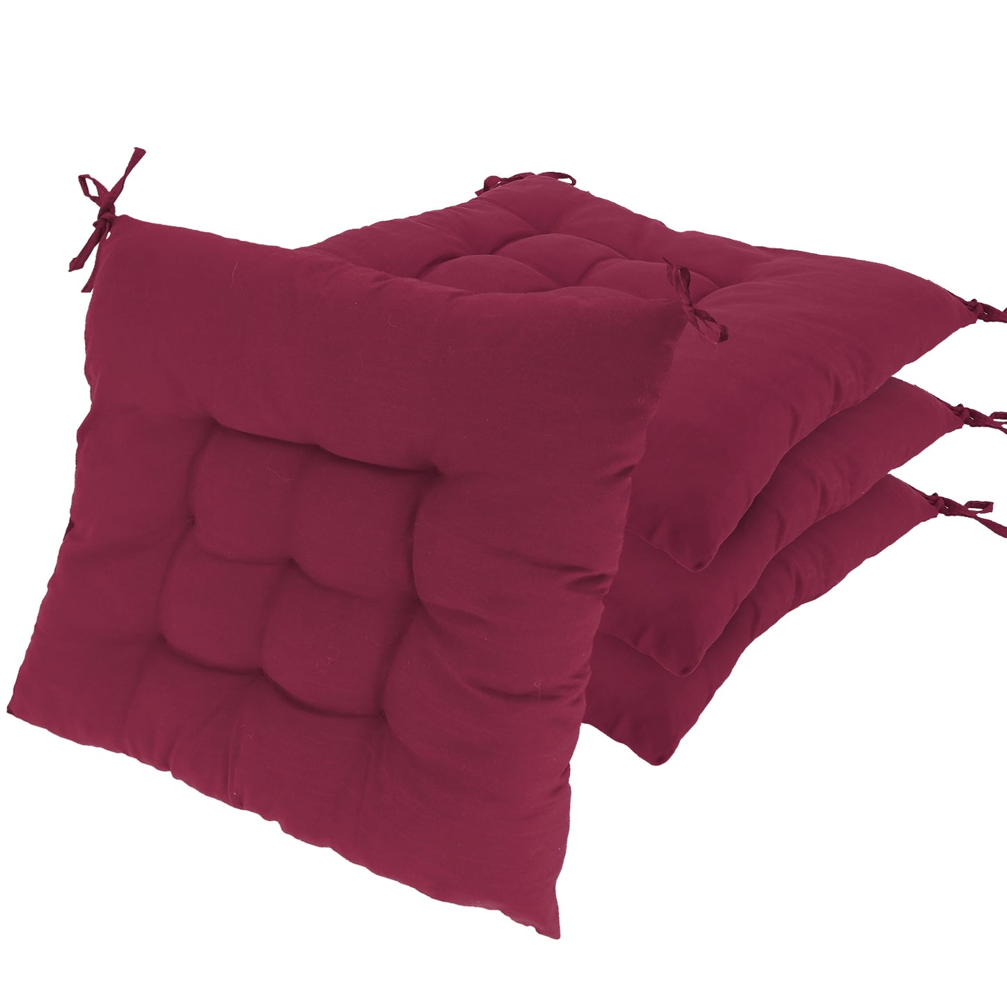 4-Pack Soft Square Chair Cushion Pads - 17.72" for Home & Office