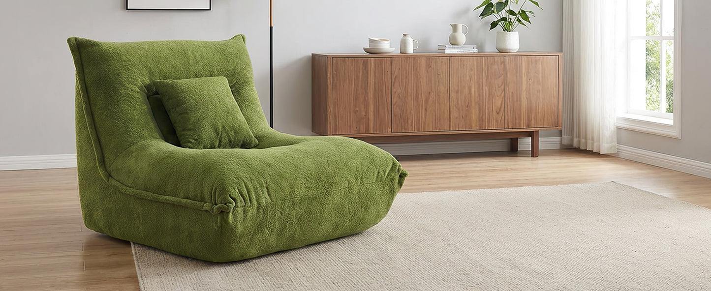 Lounge Chair With Pillow High Resilience Foam Single Sofa Indoor