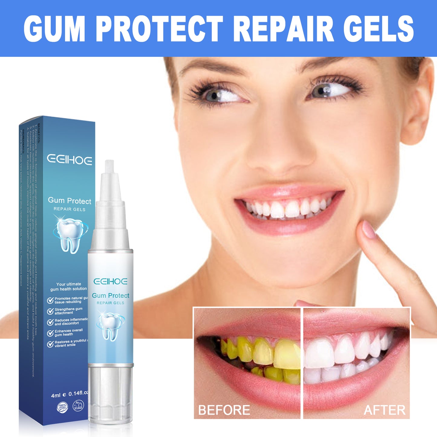 Gum Repair Gel for Receding Gums - Soothing Oral Care Treatment