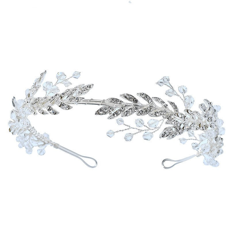 Silver Crystal Rhinestone Crown Headband