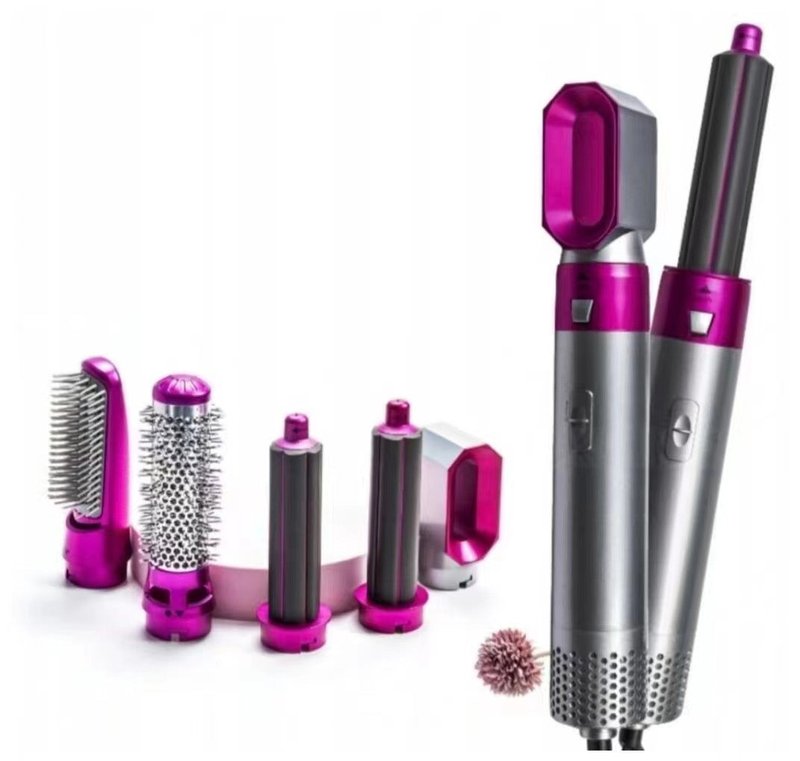 Five-in-One Hair Curler with Multiple Heat Settings and Color Options