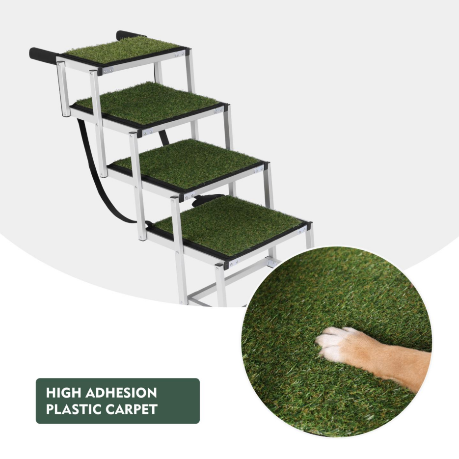 Foldable Dog Ramp for Large Pets - Portable Non-Slip Car, SUV, Truck Support