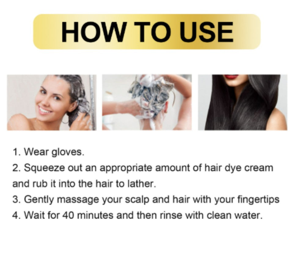Gentle Plant-Based Bubble Hair Coloring Dye Agent