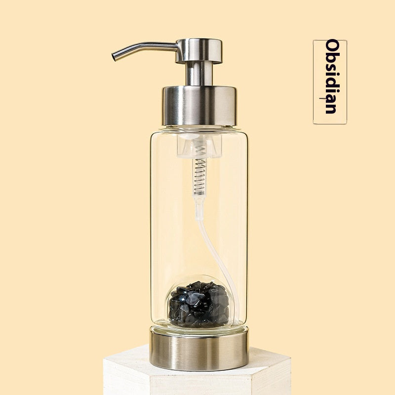 Natural Crystal Gravel Glass Bottle for Home & Garden Storage