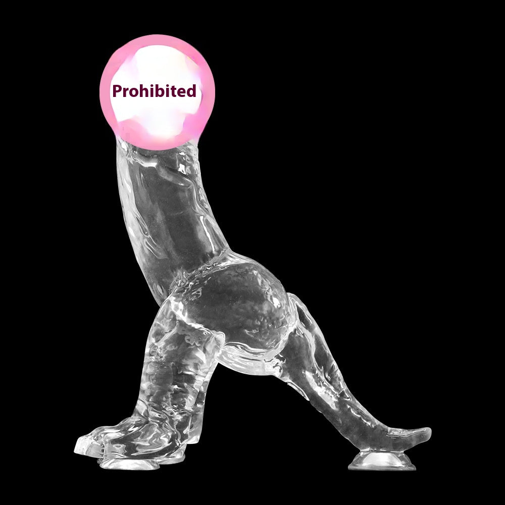 Special-Shaped Dinosaur Simulation Glass Dildo - Transparent & Black Variants