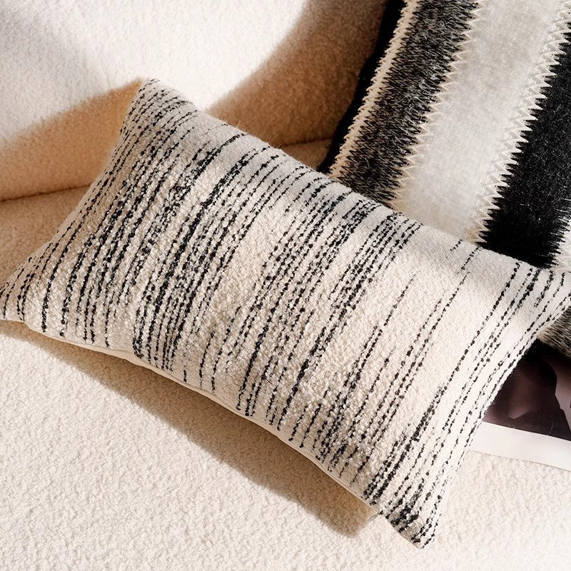 Modern Black and White Decorative Throw Pillow Cover Set - Various Styles and Sizes